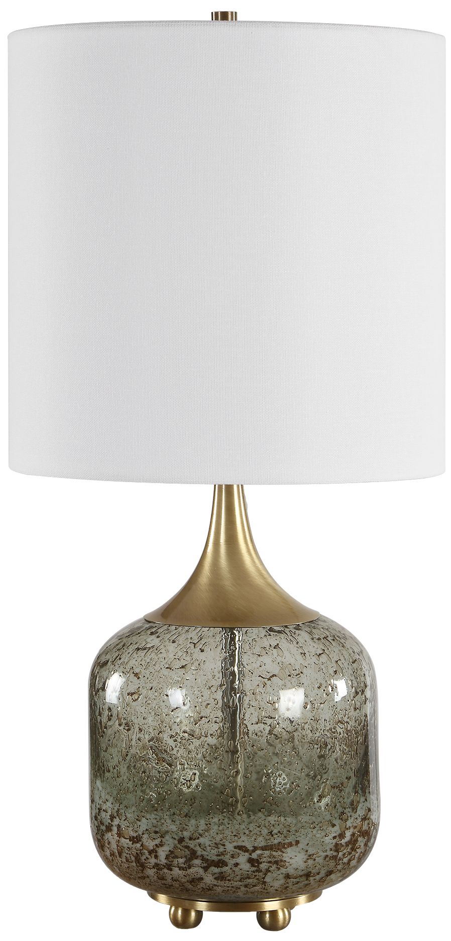 Image 4 Uttermost Glenn 20 3/4" Green Translucent Glass Table Lamp more views