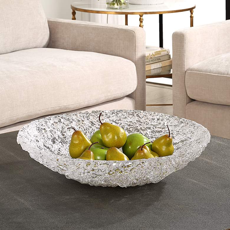 Image 3 Uttermost Glint 19 1/2" W x 5" H Glass Bowl more views