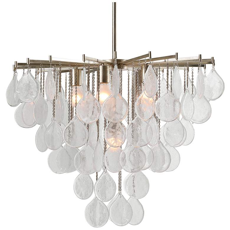 Image 1 Uttermost Goccia 28 3/4 inch Wide Silver 6-Light Pendant Light