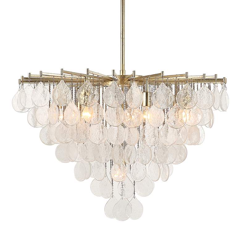 Image 1 Uttermost Goccia 38 inch Wide Silver Leaf 8-Light Pendant