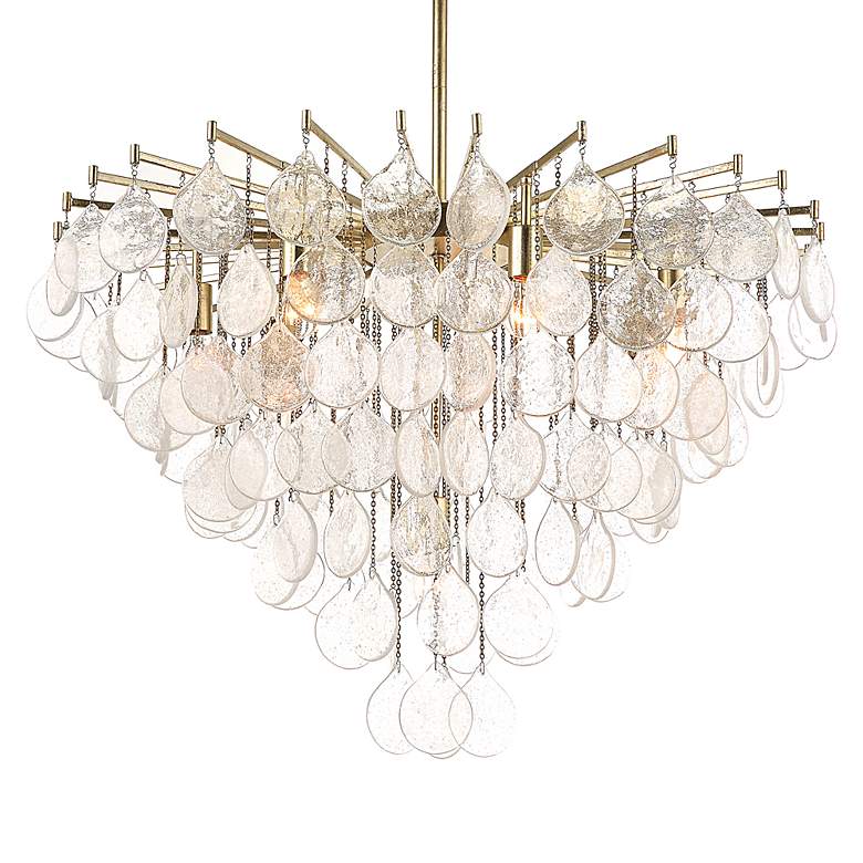 Image 3 Uttermost Goccia 38" Wide Silver Leaf 8-Light Pendant more views