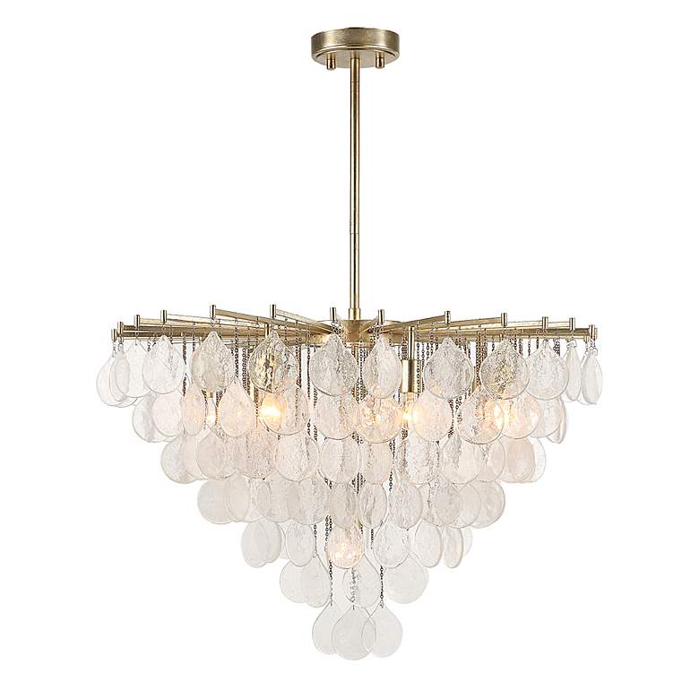 Image 4 Uttermost Goccia 38" Wide Silver Leaf 8-Light Pendant more views