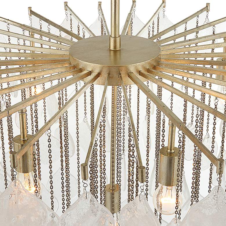 Image 6 Uttermost Goccia 38" Wide Silver Leaf 8-Light Pendant more views