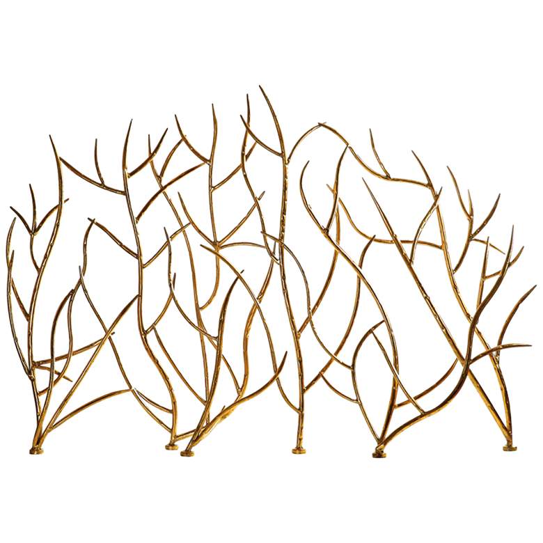 Image 1 Uttermost Gold Branches 32 inch High Decorative Fireplace Screen