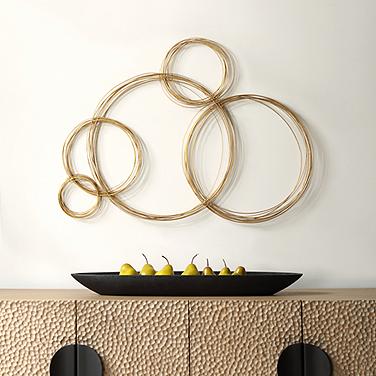 Uttermost Golden Bubbles 25" Wide Metal Wall Decor