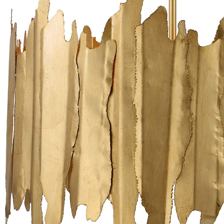 Image 5 Uttermost Golden Gate 28" Wide Gold Leaf Drum Pendant Light more views