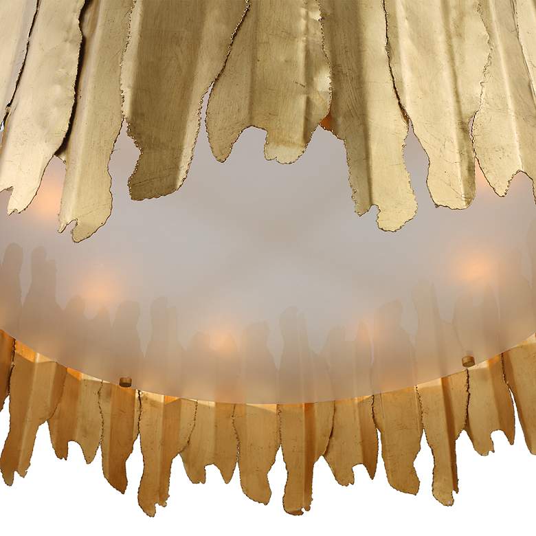 Image 7 Uttermost Golden Gate 28" Wide Gold Leaf Drum Pendant Light more views