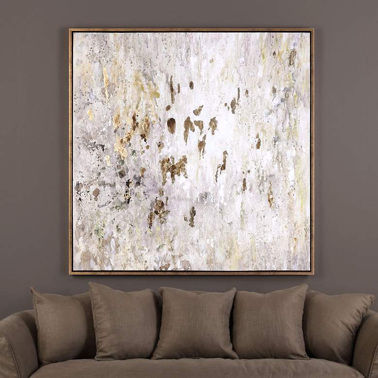 Image 2 Uttermost Golden Raindrops 62" Wide Canvas Wall Art