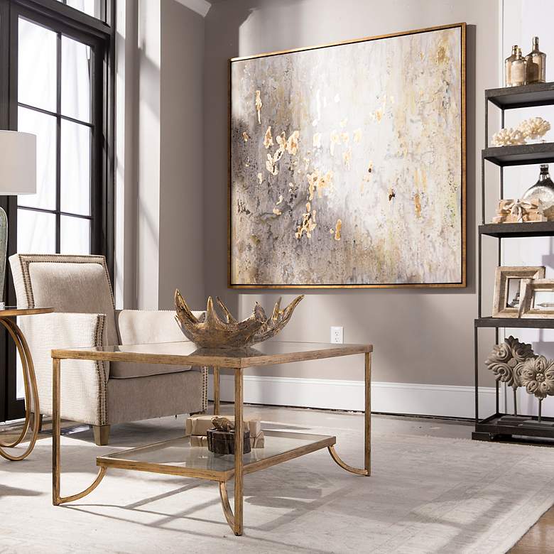 Image 4 Uttermost Golden Raindrops 62" Wide Canvas Wall Art more views