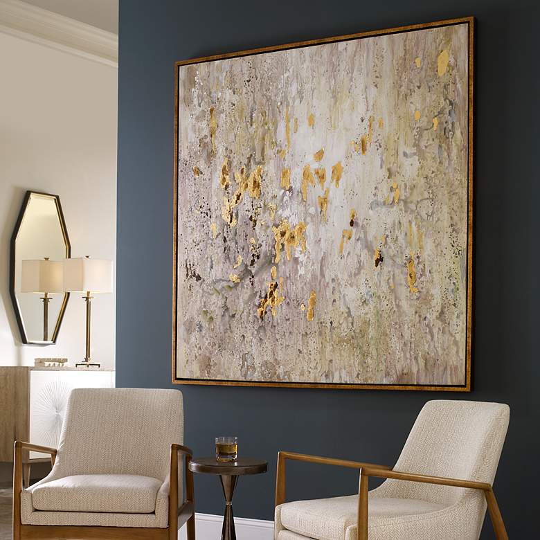 Image 5 Uttermost Golden Raindrops 62" Wide Canvas Wall Art more views