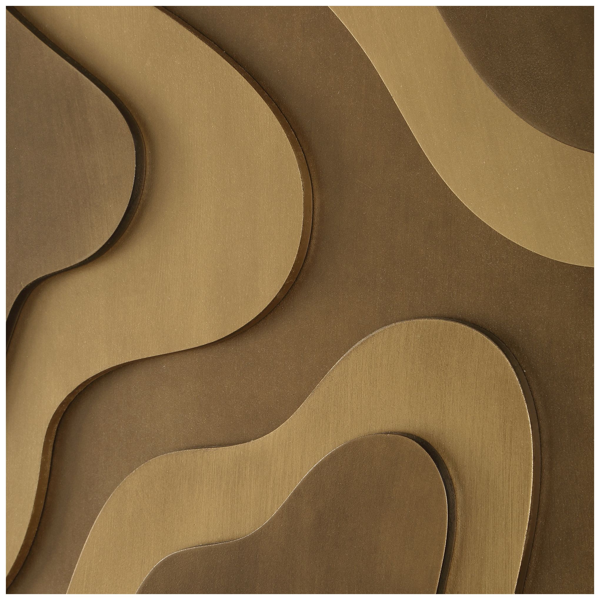 Uttermost Golden Terrain Wood 19 7/8" Square 2-Piece Wall Decor