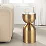 1_Uttermost Golden Vessel 10" Wide Plated Gold Accent Table