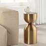 3_Uttermost Golden Vessel 10" Wide Plated Gold Accent Table more views