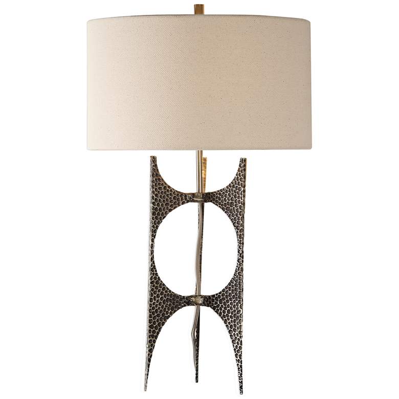 Image 4 Uttermost Goldia 26 3/4" Antique Golden Bronze Hammered Table Lamp more views