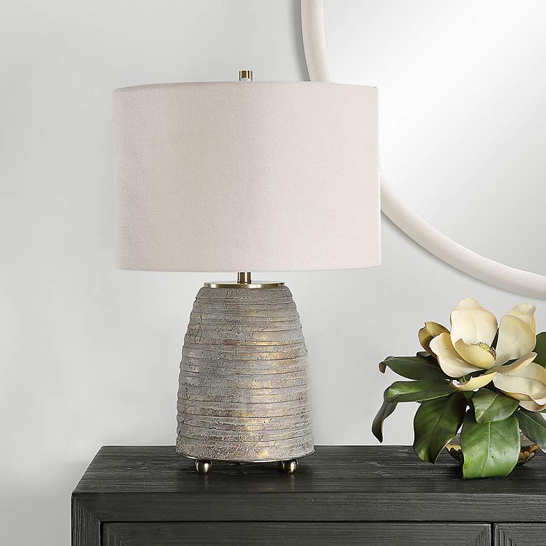 Image 3 Uttermost Gorda 22 1/2" Rustic Modern Bronze Ceramic Table Lamp more views