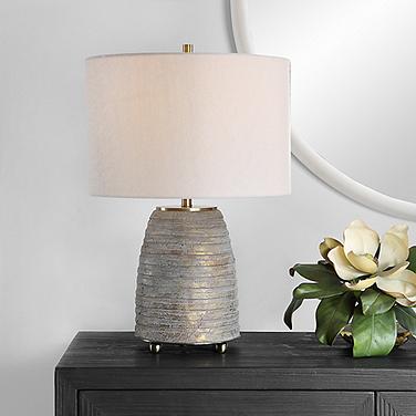 Uttermost Gorda 22 1/2" Rustic Modern Bronze Ceramic Table Lamp