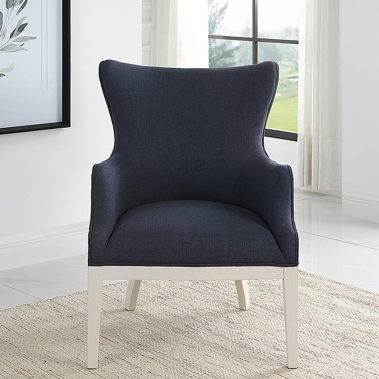 Image 3 Uttermost Gordonston Blue Fabric Accent Chair more views