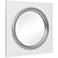 Uttermost Gouveia Opaque White Glass 24" Square Wall Mirror