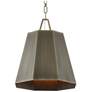 2_Uttermost Granada 15" Wide Weathered Brass 1-Light Pendant