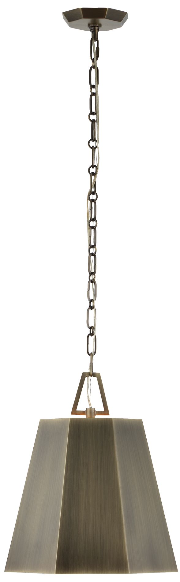 Image 4 Uttermost Granada 15" Wide Weathered Brass 1-Light Pendant more views