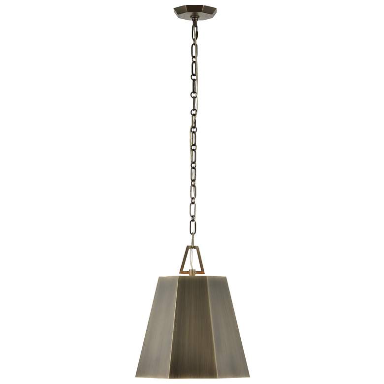 Image 4 Uttermost Granada 15" Wide Weathered Brass 1-Light Pendant more views