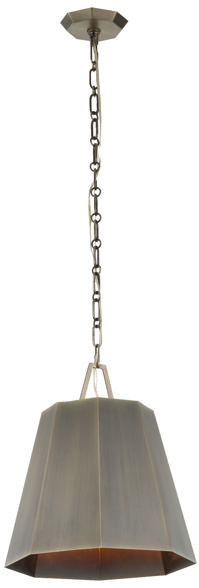 Image 5 Uttermost Granada 15" Wide Weathered Brass 1-Light Pendant more views