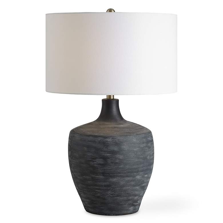 Image 2 Uttermost Graphite 24 1/2" Charcoal Ceramic Table Lamp