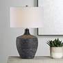 1_Uttermost Graphite Distressed Charcoal Ceramic Table Lamp