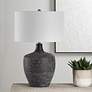 3_Uttermost Graphite Distressed Charcoal Ceramic Table Lamp more views