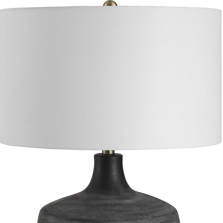 Image 5 Uttermost Graphite Distressed Charcoal Ceramic Table Lamp more views