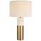 Uttermost Gravitas 27 1/2" Brushed Brass and Stone Table Lamp