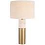 Uttermost Gravitas 27 1/2" Brushed Brass and Stone Table Lamp
