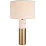 2_Uttermost Gravitas 27 1/2" Brushed Brass and Stone Table Lamp