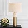 1_Uttermost Gravitas 27 1/2" Brushed Brass and Stone Table Lamp