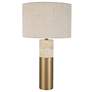 4_Uttermost Gravitas 27 1/2" Brushed Brass and Stone Table Lamp more views
