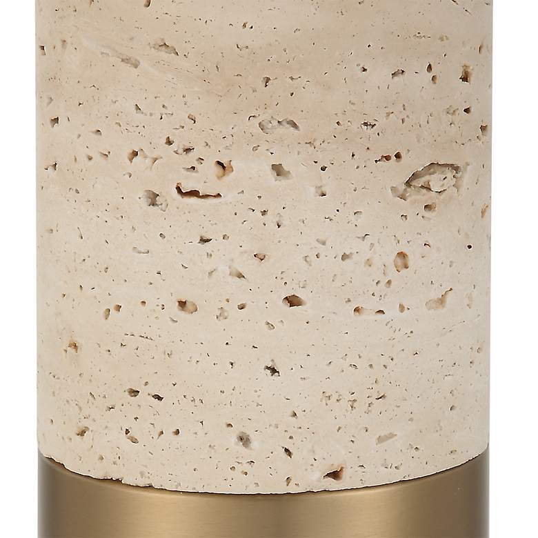 Image 5 Uttermost Gravitas 27 1/2" Brushed Brass and Stone Table Lamp more views