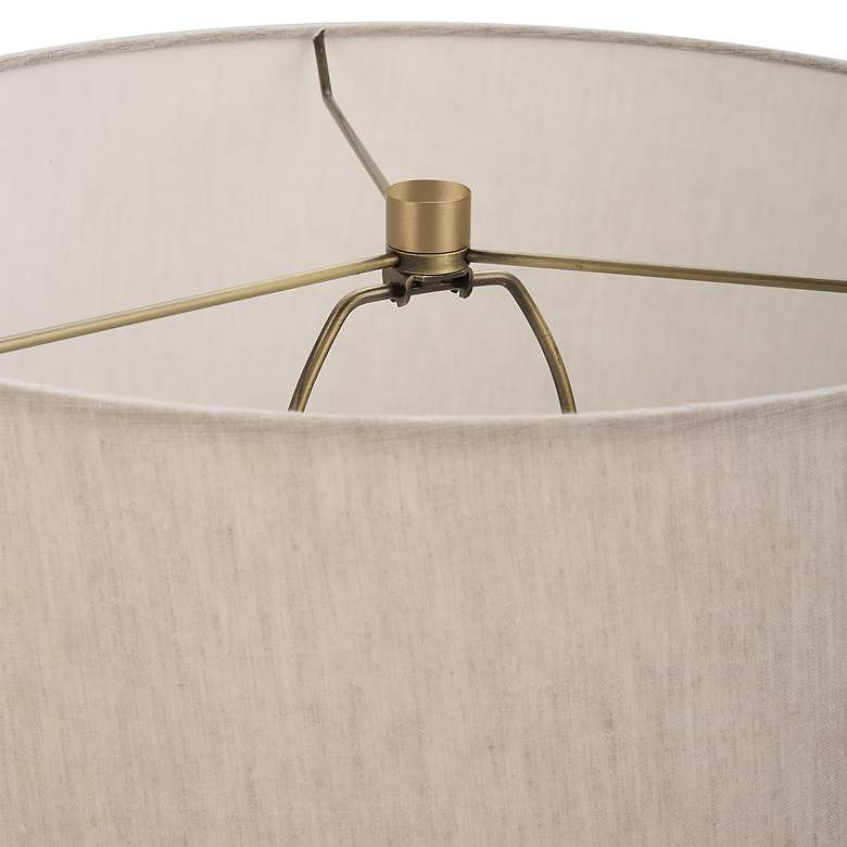 Image 7 Uttermost Gravitas 27 1/2" Brushed Brass and Stone Table Lamp more views