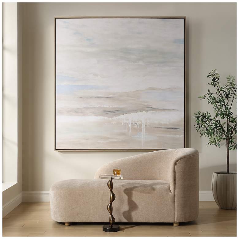 Image 1 Uttermost Gravity 72" Square Hand Painted Framed Canvas Wall Art