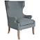 Uttermost Graycie Gray Linen Wing Chair