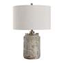 5_Uttermost Graydon 24 1/2" High Dusty Gray Ceramic Table Lamp more views