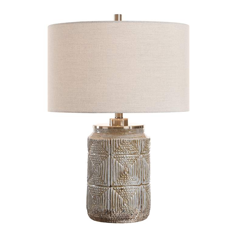 Image 2 Uttermost Graydon Dusty Gray Ceramic Table Lamp