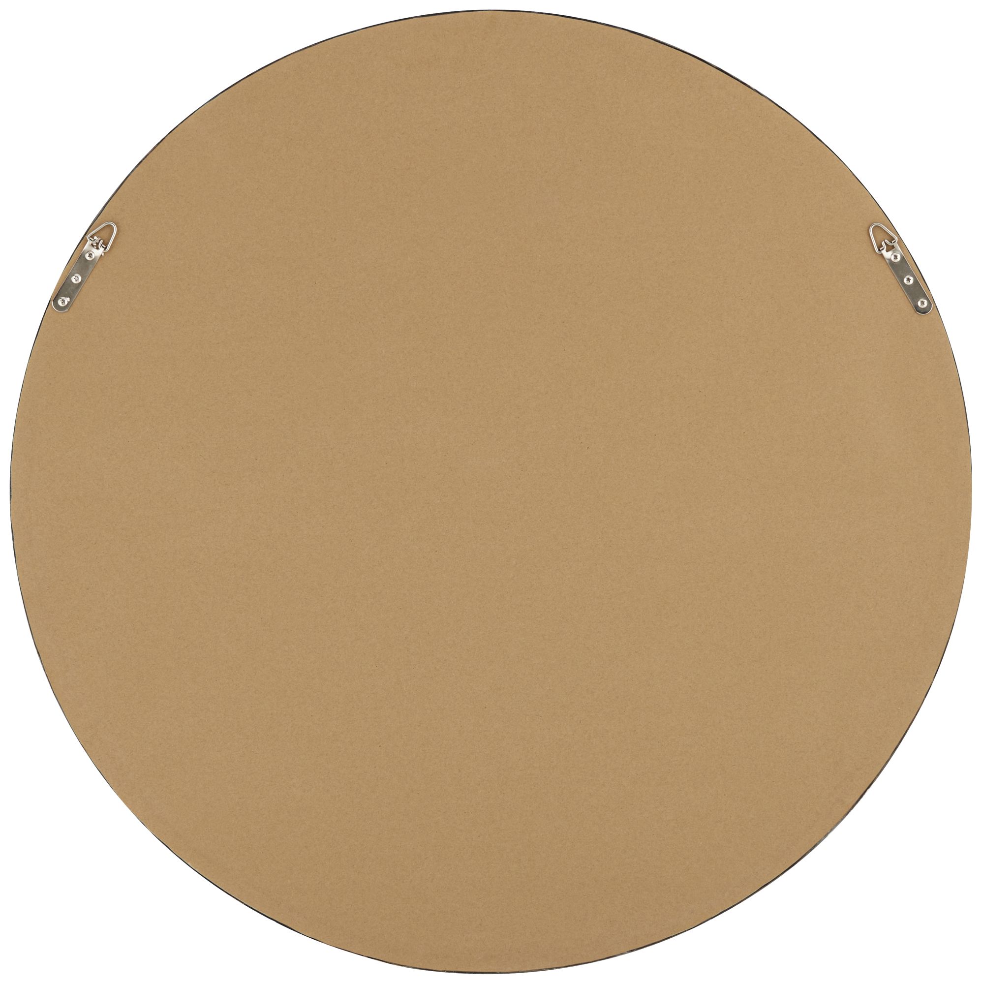Uttermost Greta Faux Wood 34" Round Wall Mirrors Set of 2