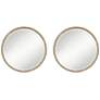 1_Uttermost Greta Faux Wood 34" Round Wall Mirrors Set of 2