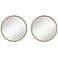 Uttermost Greta Faux Wood 34" Round Wall Mirrors Set of 2