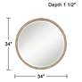 7_Uttermost Greta Faux Wood 34" Round Wall Mirrors Set of 2 more views
