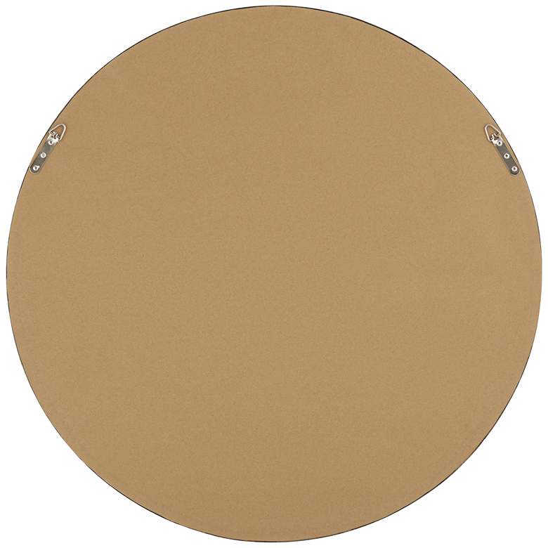 Image 6 Uttermost Greta Faux Wood Finish 34" Round Wall Mirror more views