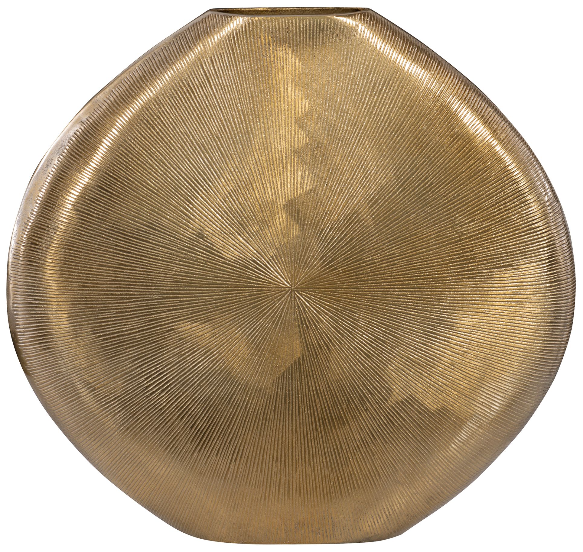 Image 5 Uttermost Gretchen 23" High Ribbed Gold Modern Vase more views