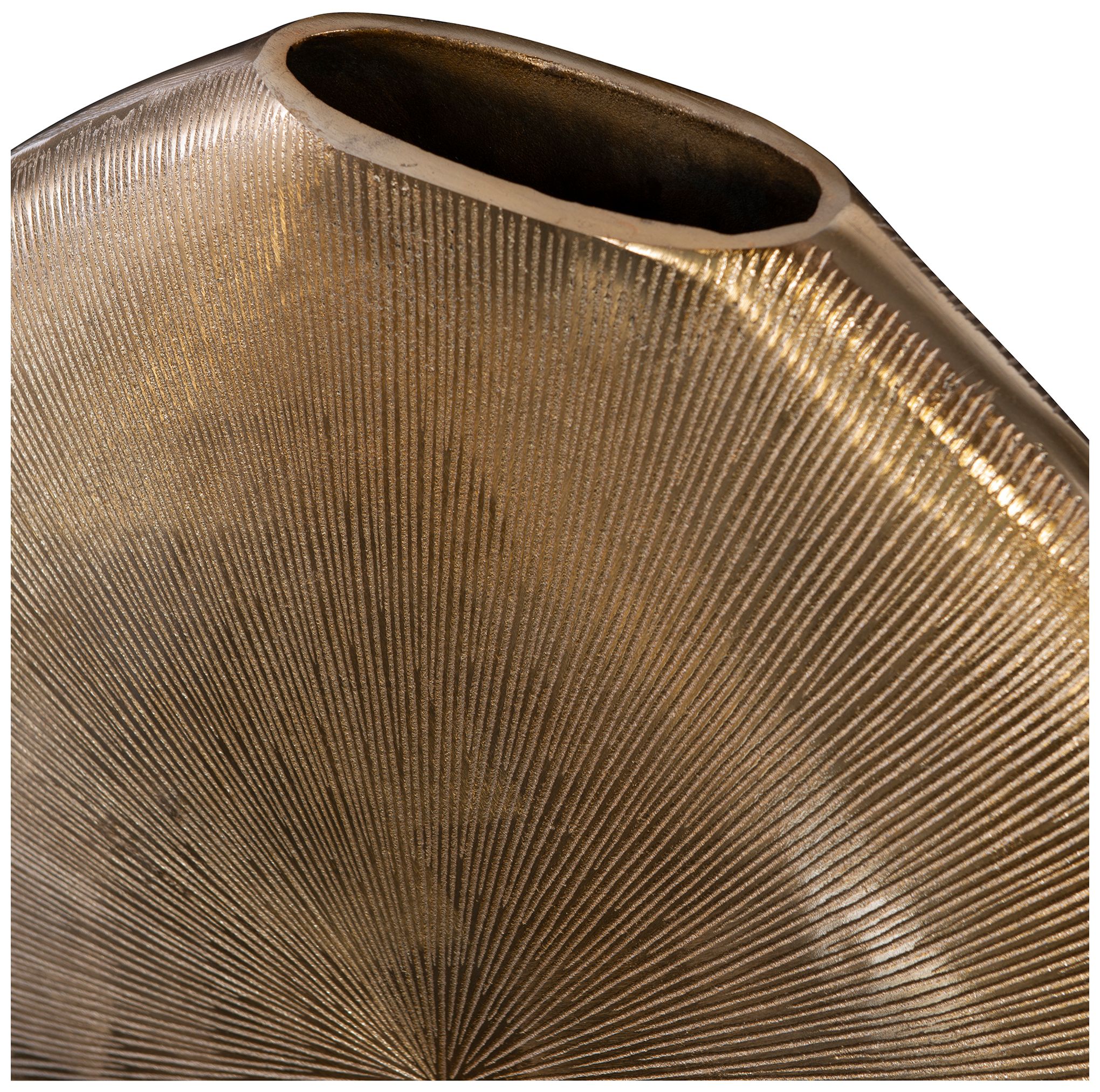 Image 6 Uttermost Gretchen 23" High Ribbed Gold Modern Vase more views