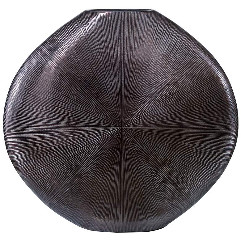 Image 1 Uttermost Gretchen 23 inch Wide Black Nickel Metal Vase