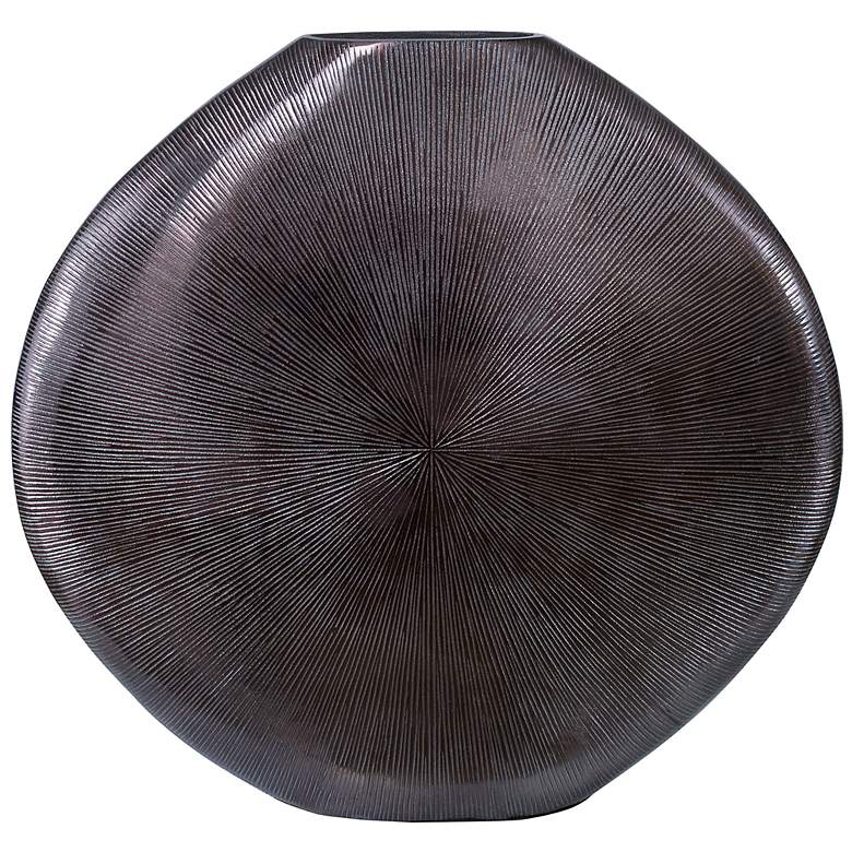 Image 2 Uttermost Gretchen 23" Wide Black Nickel Metal Vase